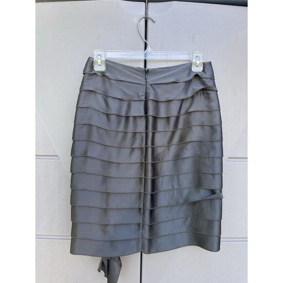 Development By erica davis Y2K 100% Silk Tiered Cascade Ruffles Skirt Sz 2 Luxe - Picture 5 of 12